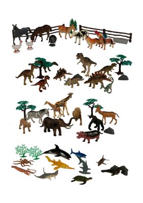 60 Piece Animal Figure Set with Accessories