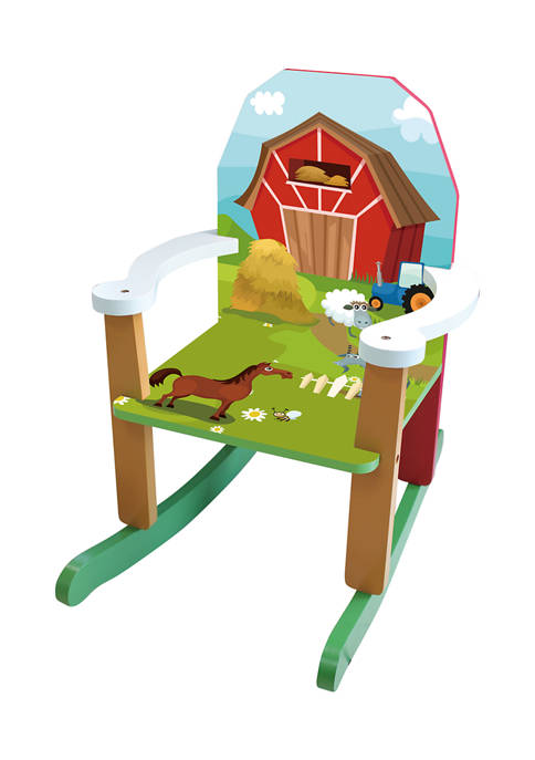Homeware Childrens Wood Farm Rocking Chair