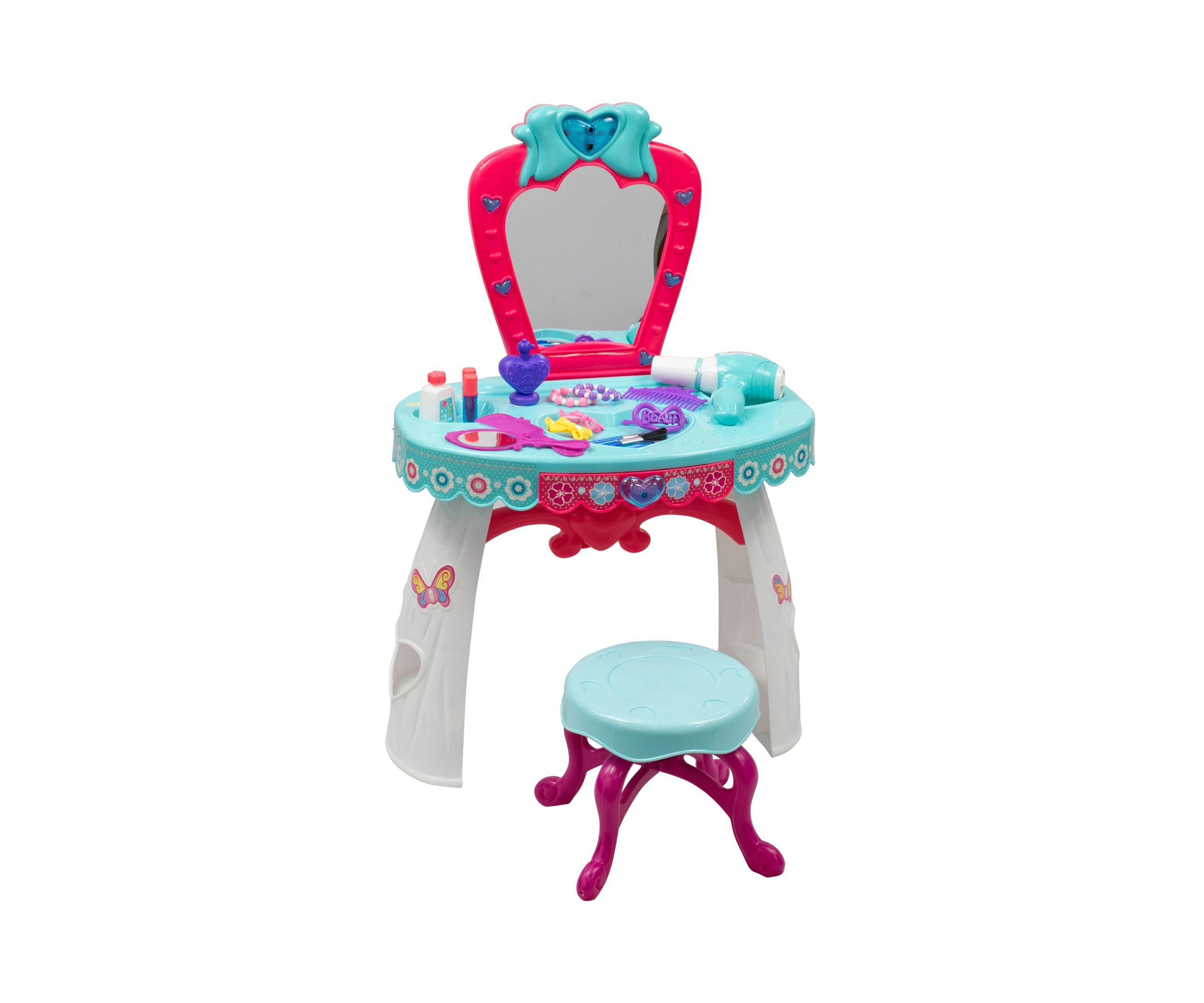 Vanity Dresser Table with Stool and Accessories
