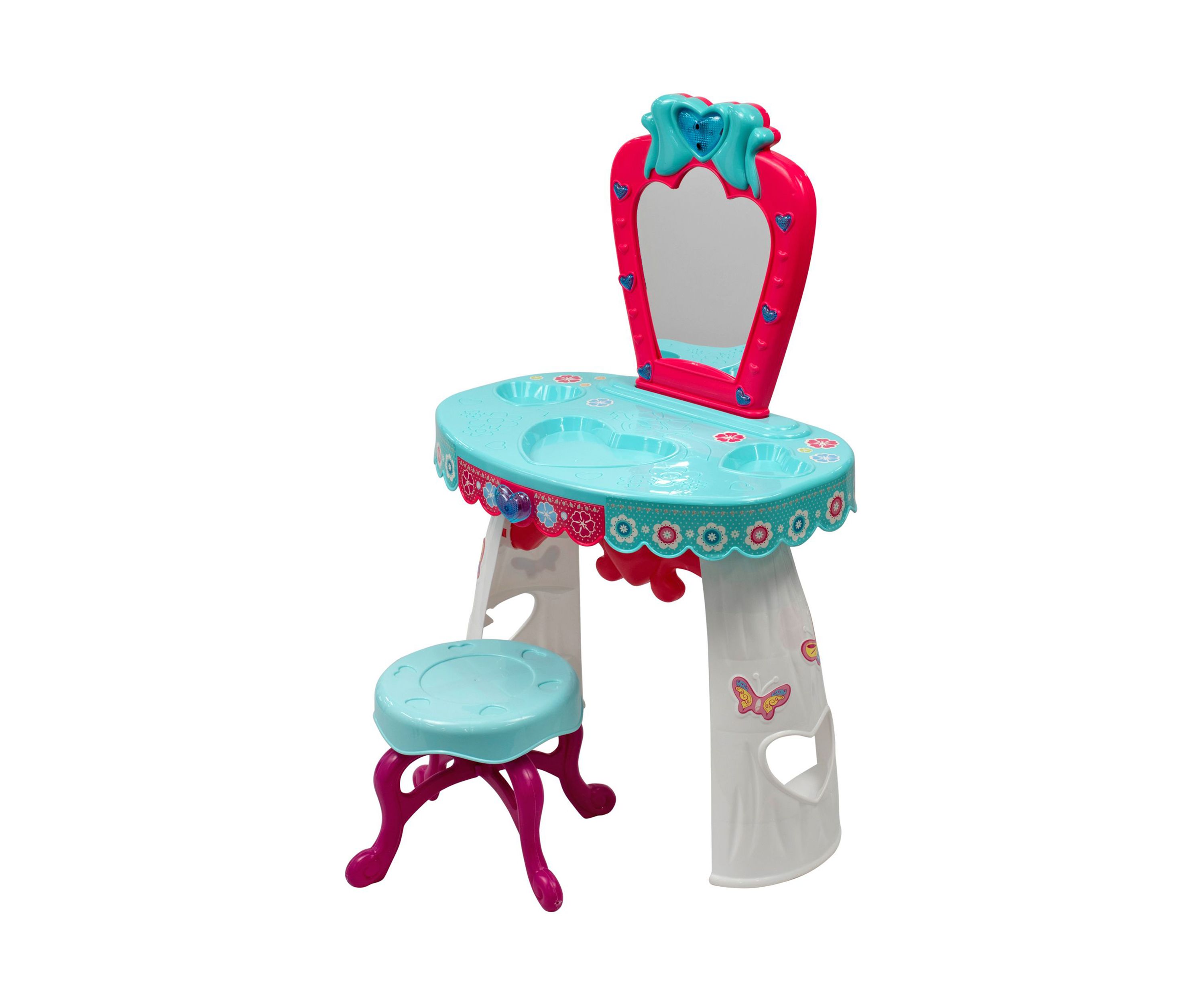Vanity Dresser Table with Stool and Accessories
