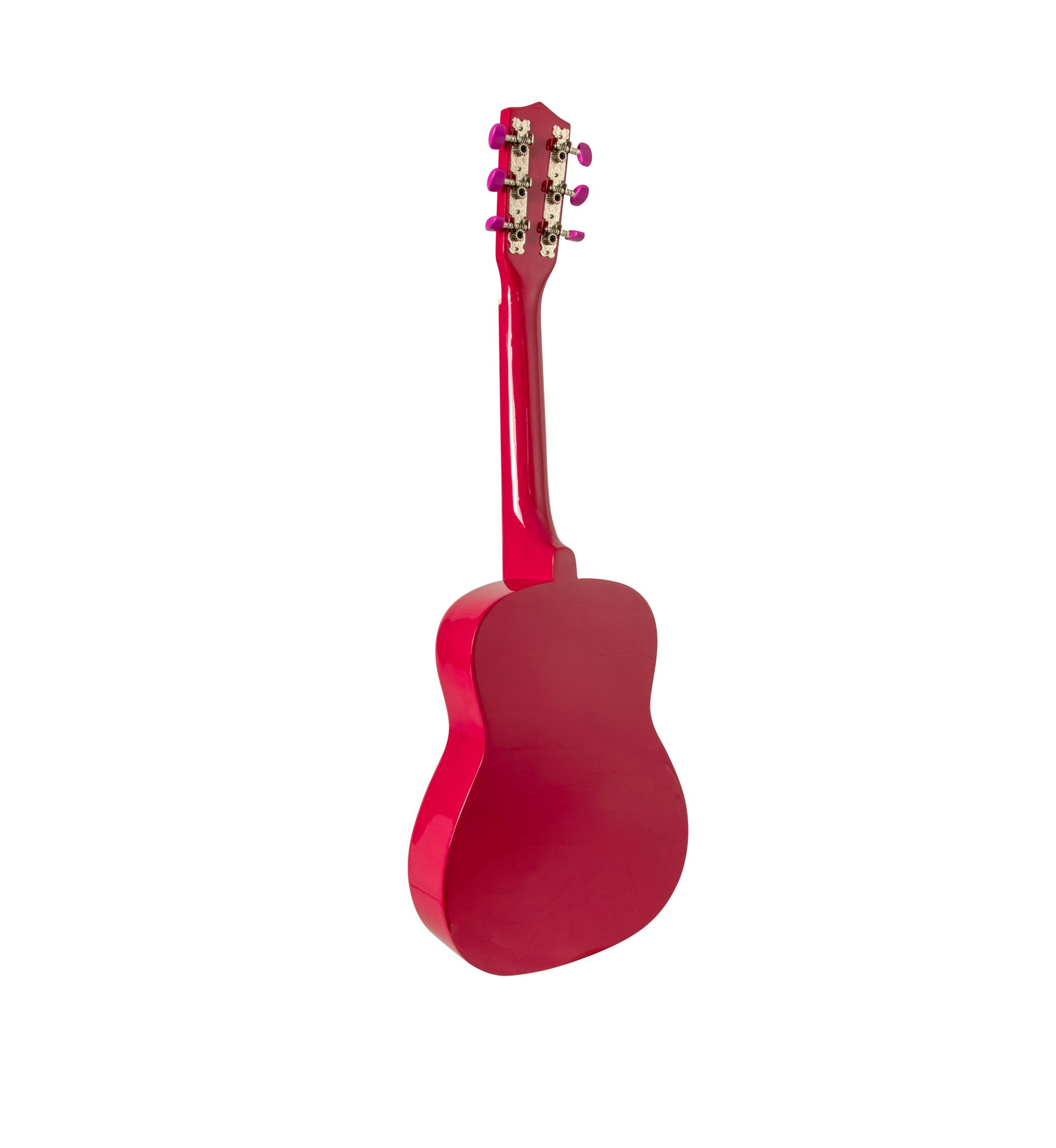 30 Inch Acoustic Student Guitar Pink with Butterfly Designs