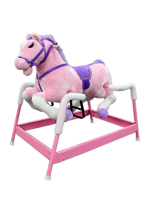 New Ray Free Wheeling Pink Pick Up Truck & Trailer Horse Set | belk