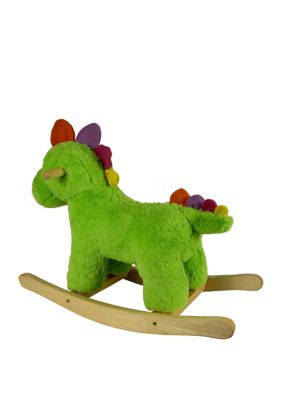 24 Inch Green Plush Rocking Dinosaur