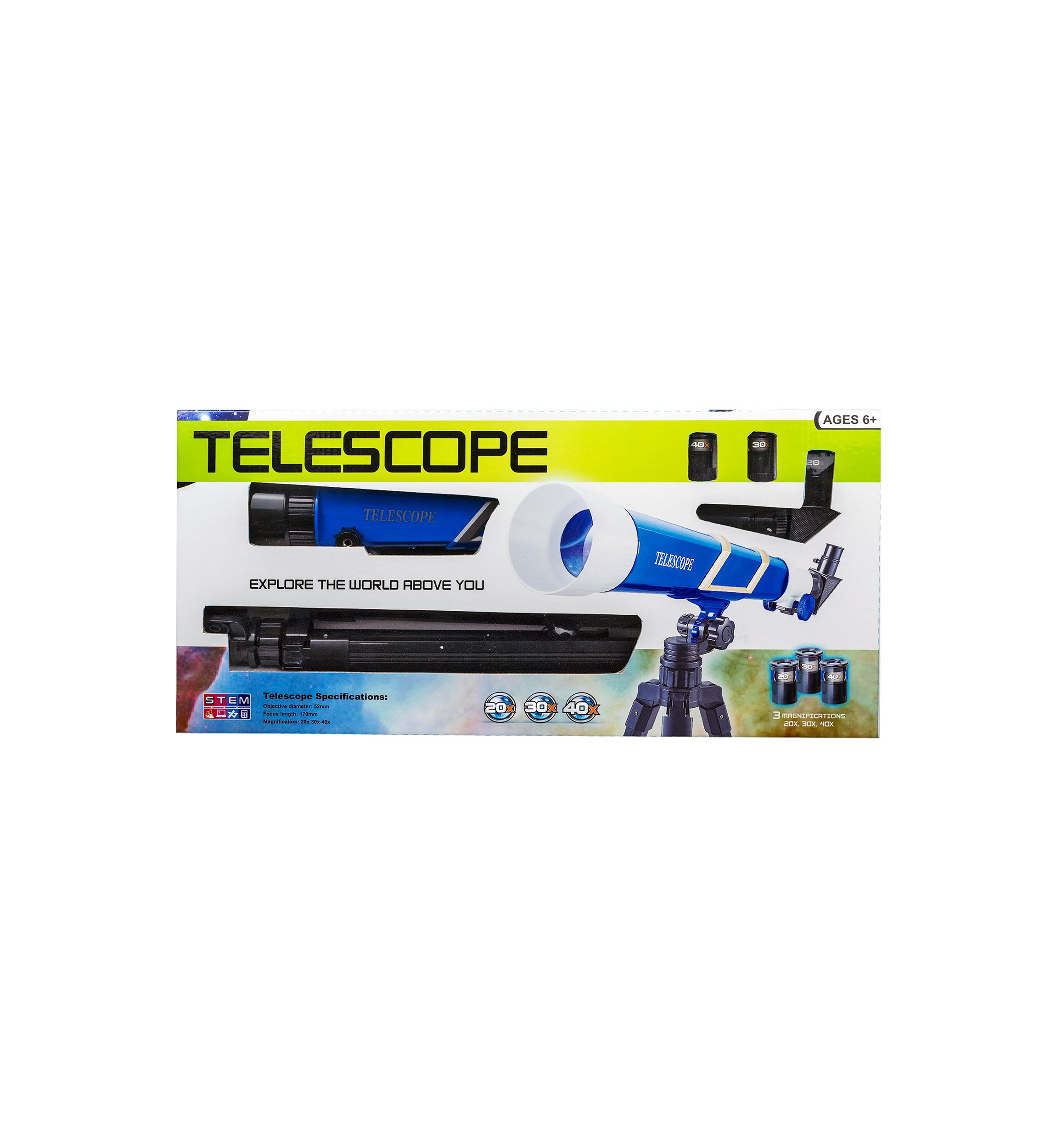 Telescope with Tripod and 3 Lenses