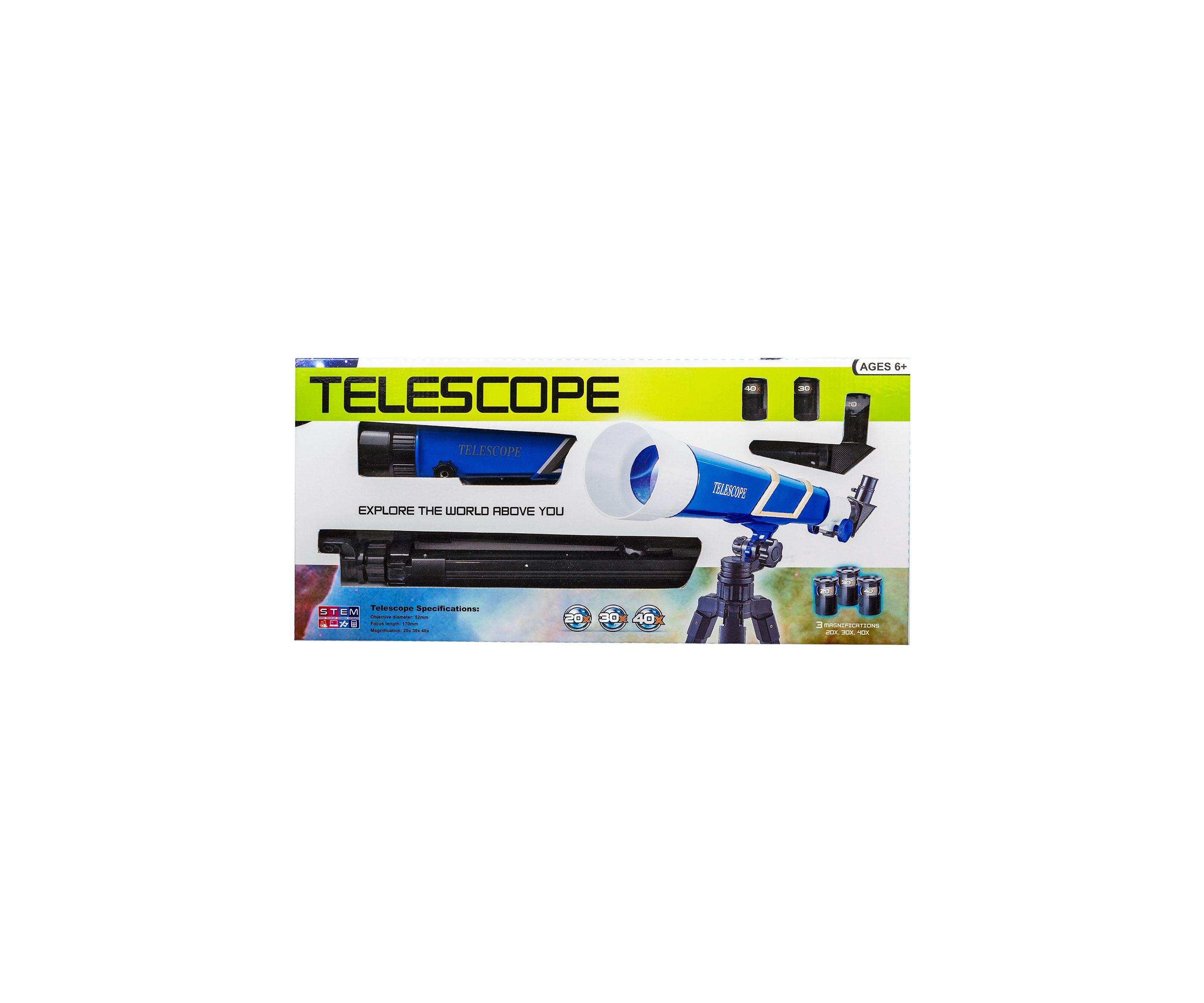 Telescope with Tripod and 3 Lenses