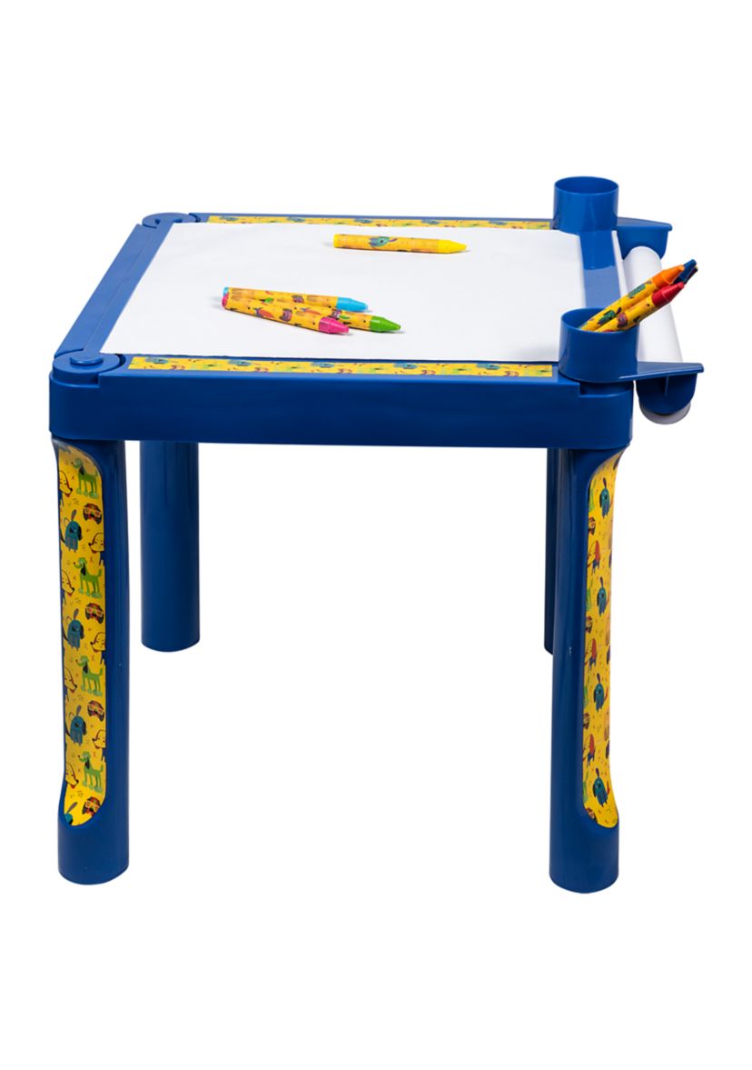 Plastic Coloring Table with Roll Paper