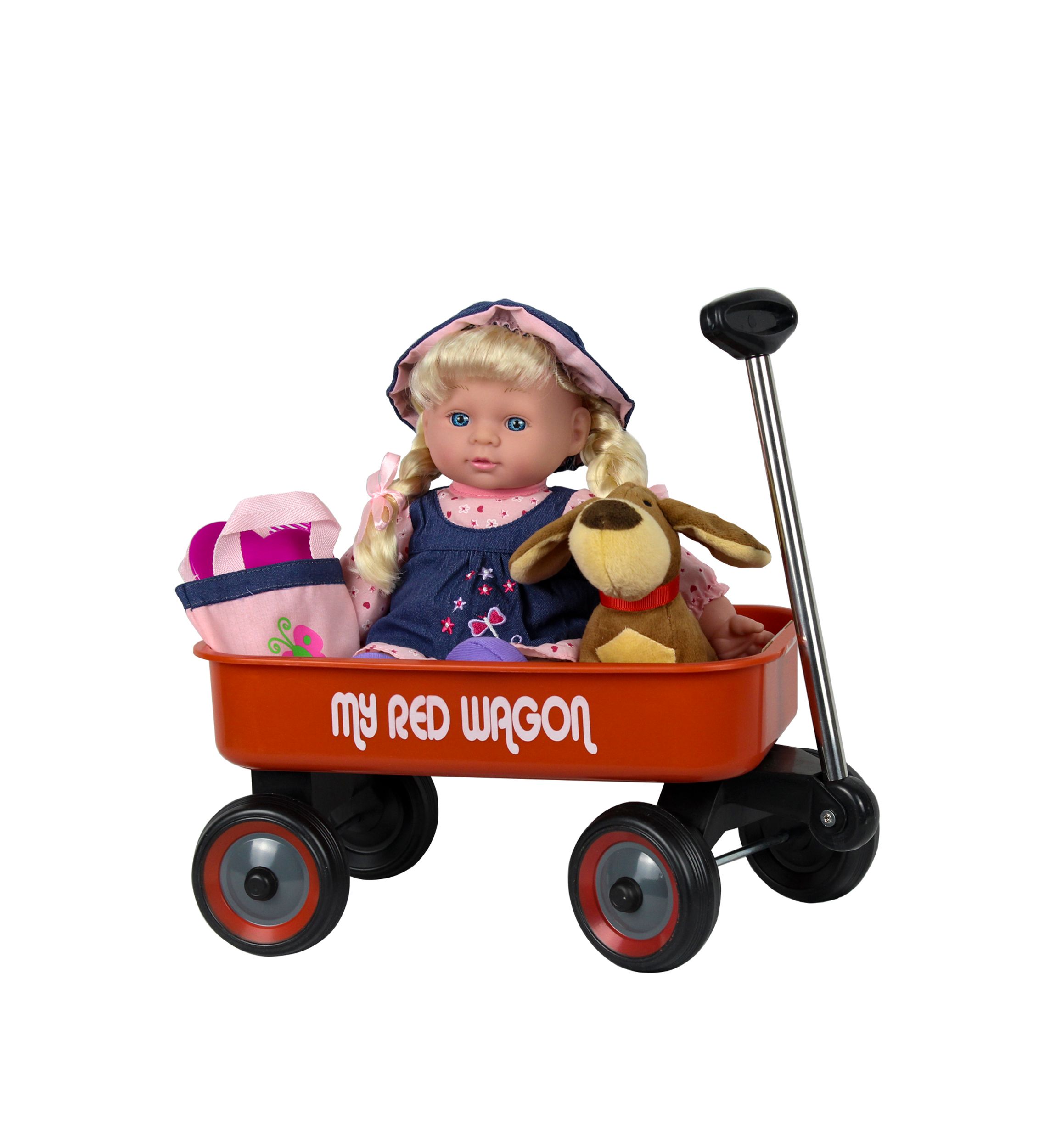 Blonde Baby Doll with Wagon and Accessories