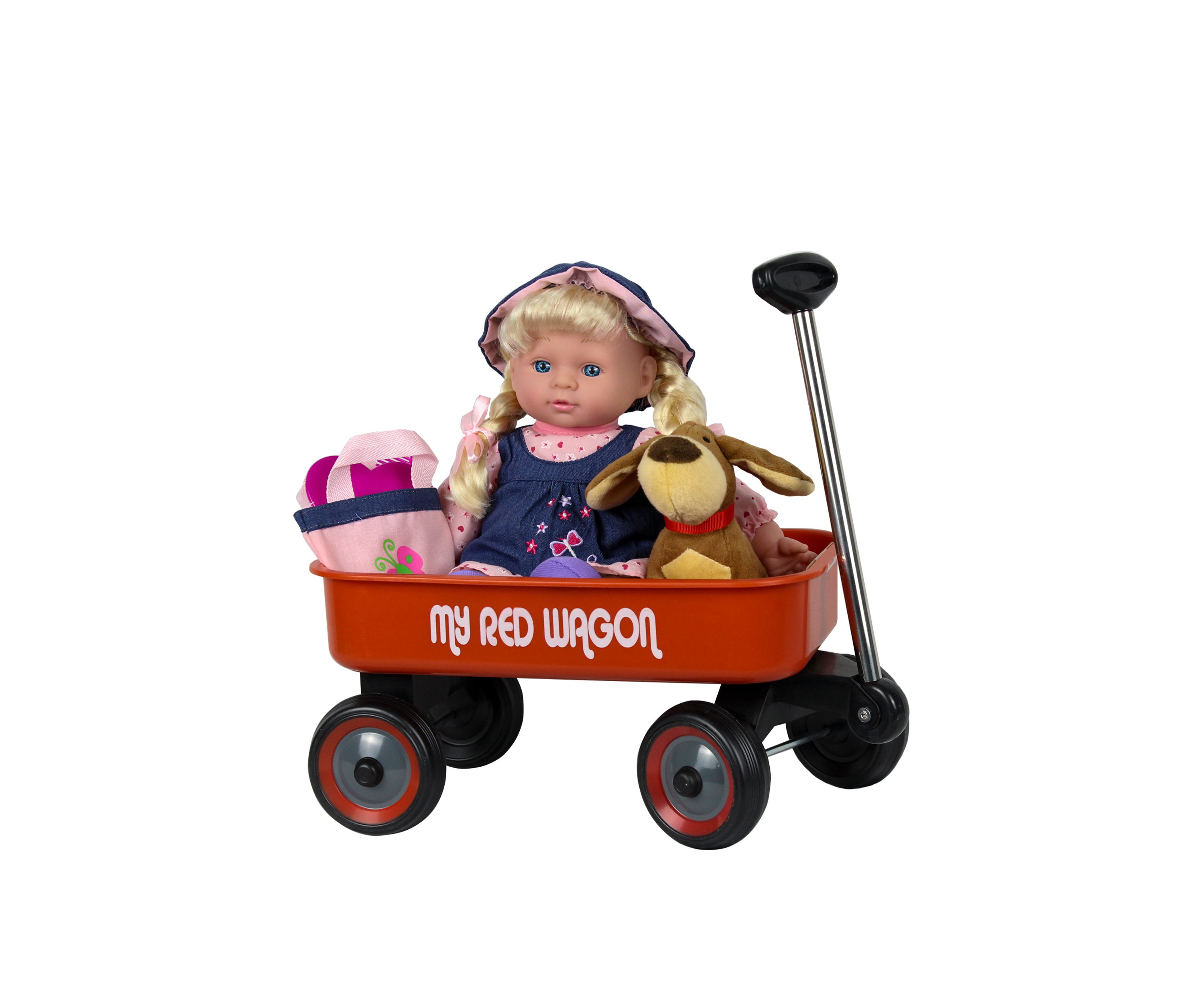 Blonde Baby Doll with Wagon and Accessories