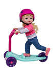 15 Inch Toddler Baby Doll with Scooter