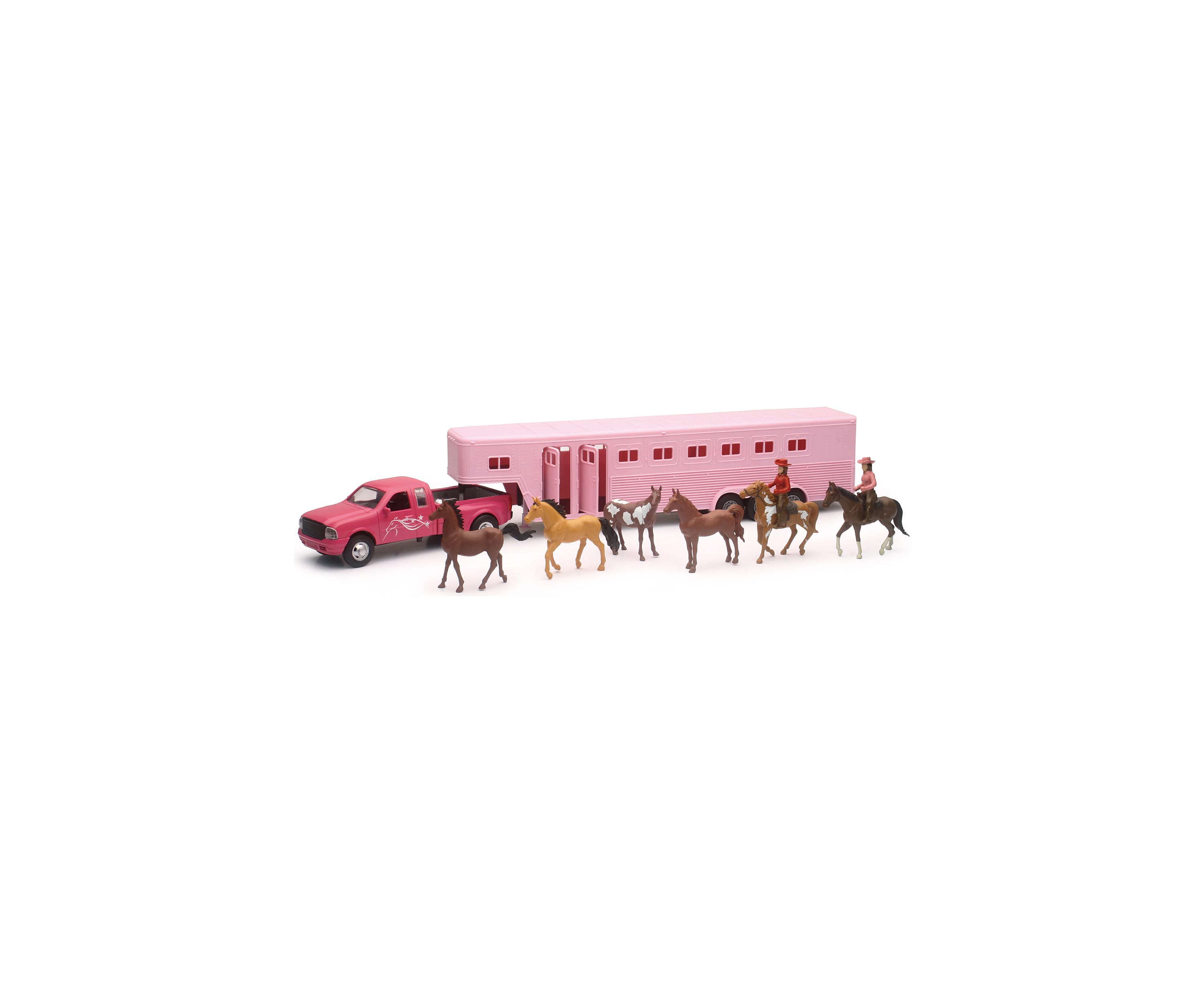 Die-Cast 1:32 Pink Pick-Up with Fifth Wheel