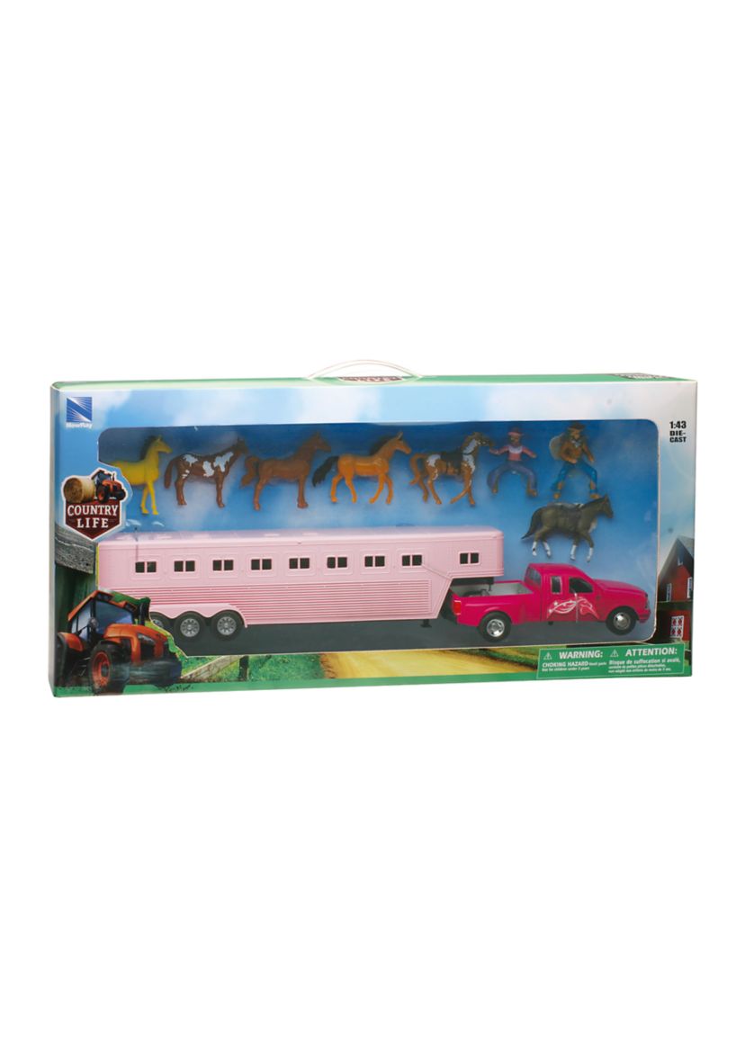 Die-Cast 1:32 Pink Pick-Up with Fifth Wheel