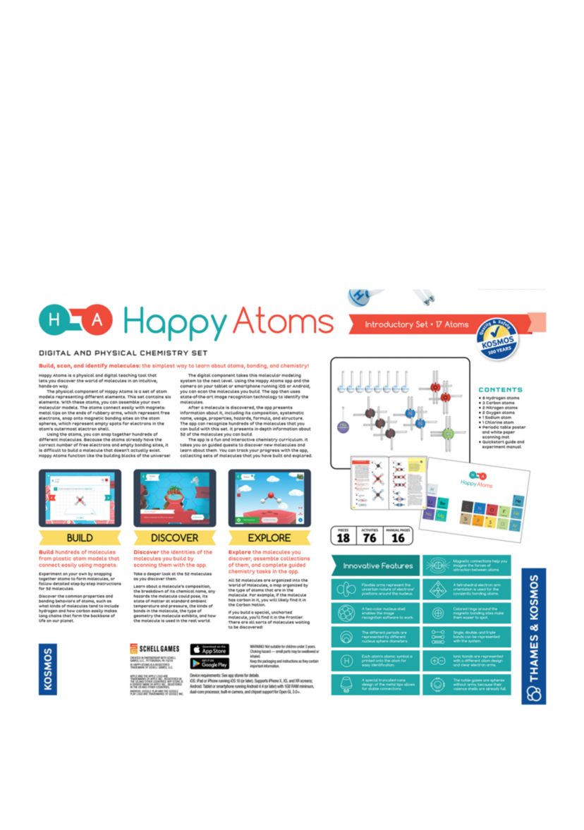 Happy Atoms Introductory Set (17 Atoms)