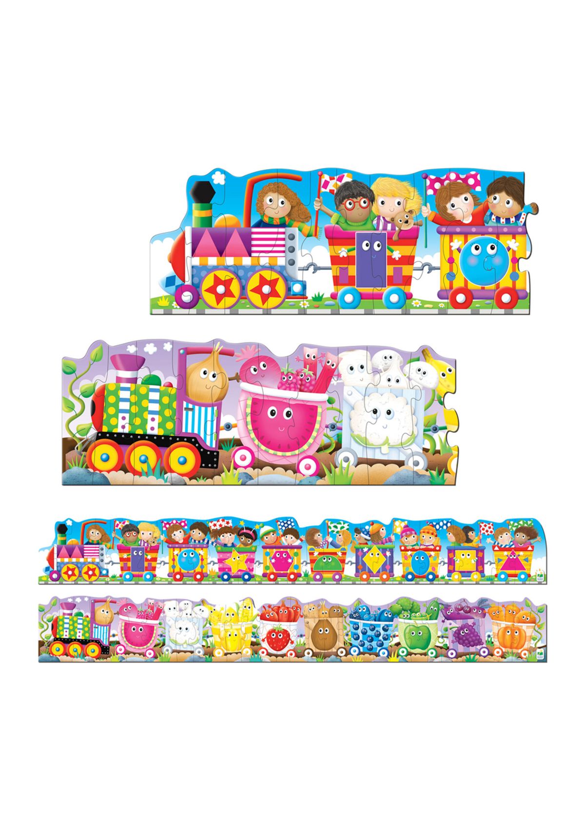 Puzzle Doubles - Giant Colors and Shapes Train Floor Puzzles
