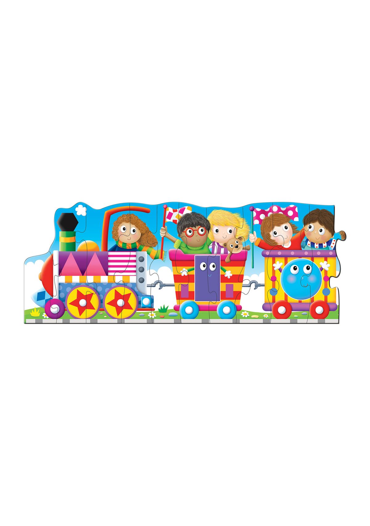 Puzzle Doubles - Giant Colors and Shapes Train Floor Puzzles