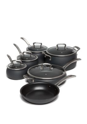 11-Piece Biltmore Non Stick Safe Hard Anodized Belly Cookware Set only  $100.00