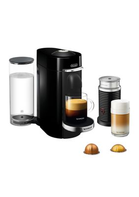 Nespresso VertuoPlus Deluxe Coffee and Espresso Machine and Aeroccino Milk Frother, Black -  0044387031554