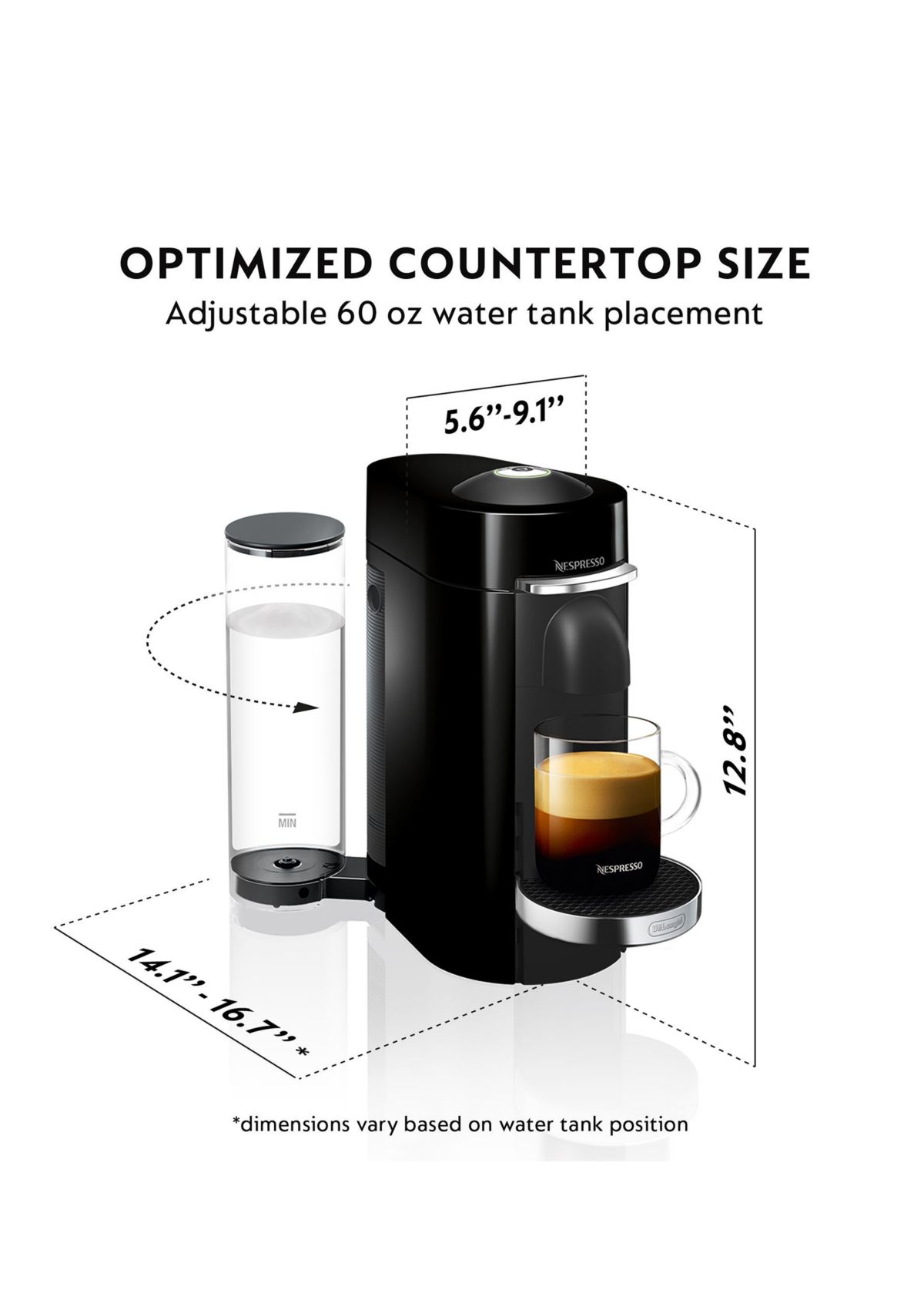 VertuoPlus Deluxe Coffee and Espresso Machine and Aeroccino Milk Frother