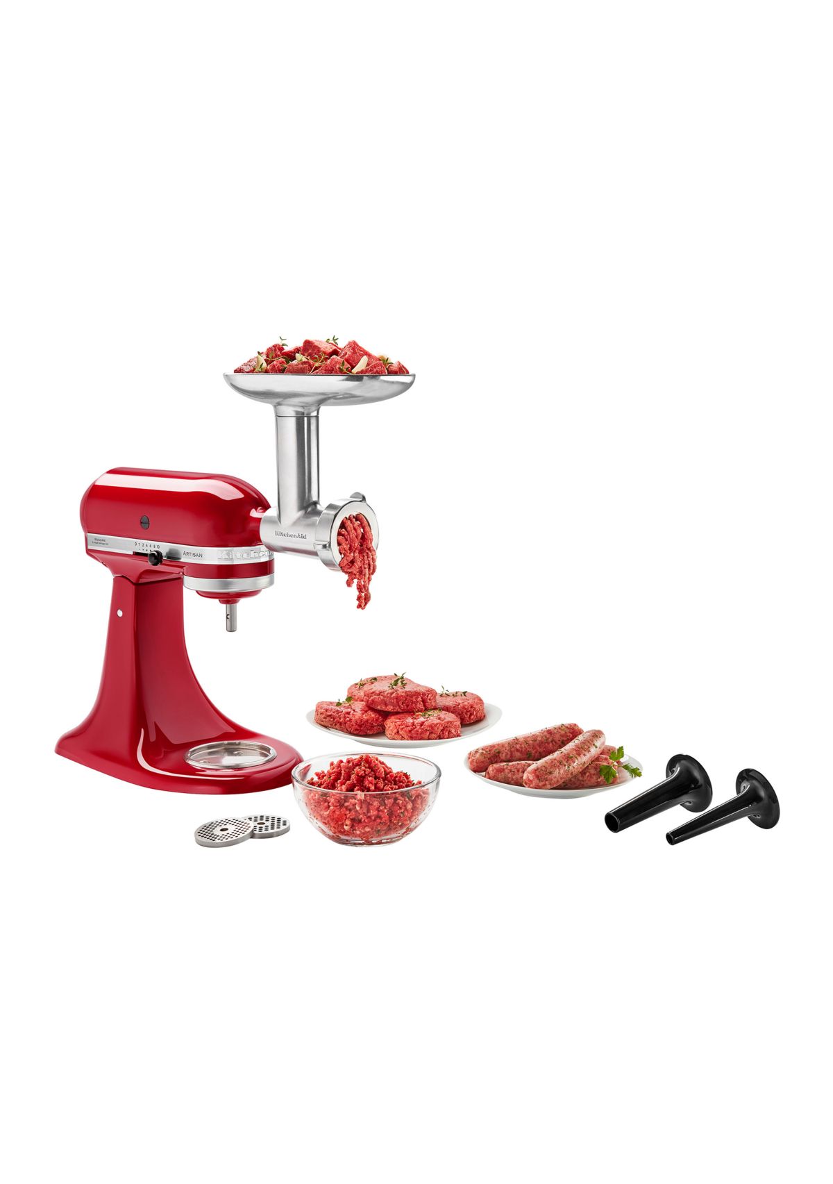 Metal Food Grinder Attachment & Sausage Maker Kit for KitchenAid® Stand Mixers