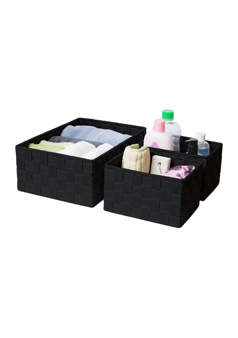 3 Strap Storage Baskets