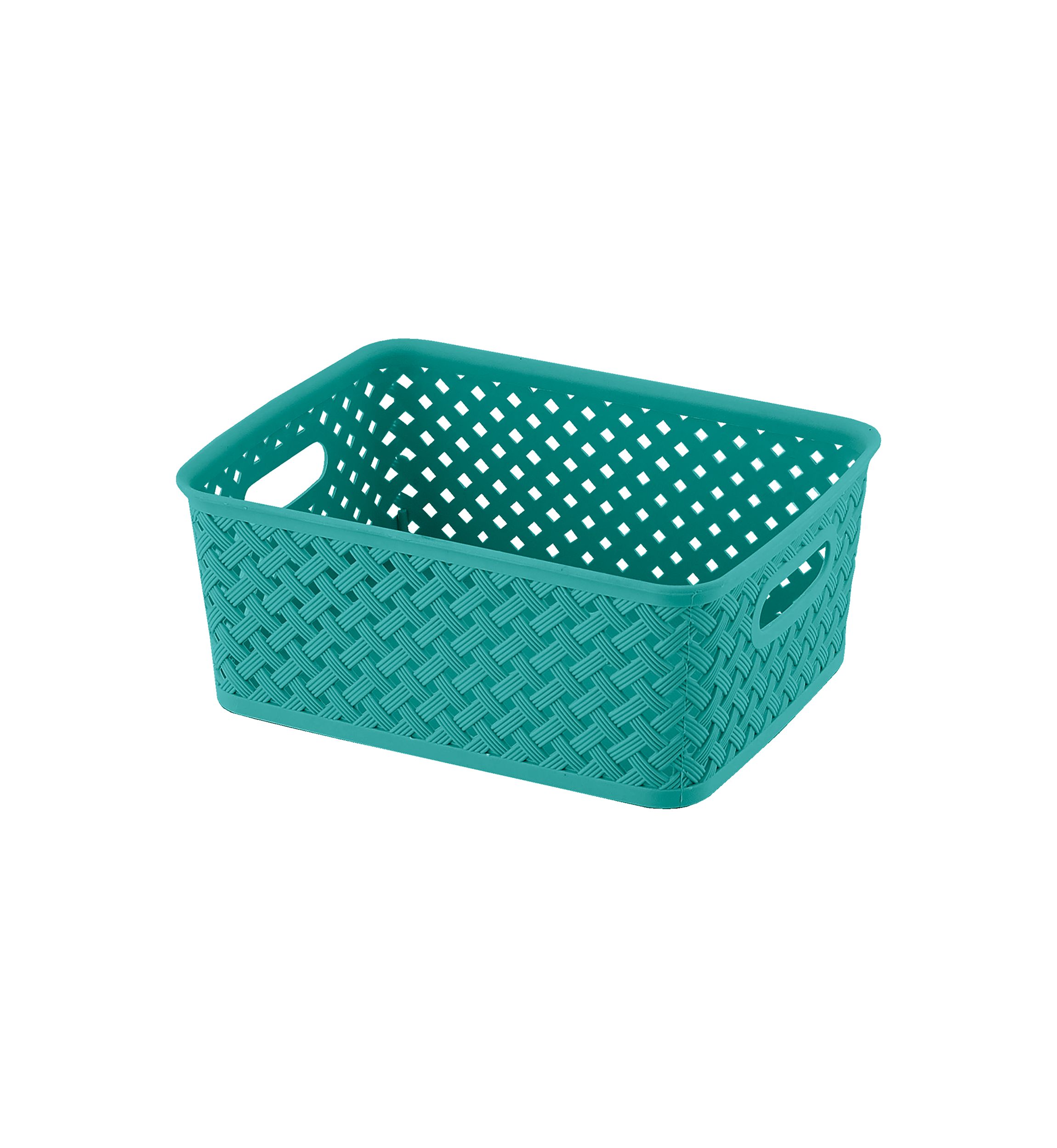 Traditional Woven Collection Shallow Large Organization Bins