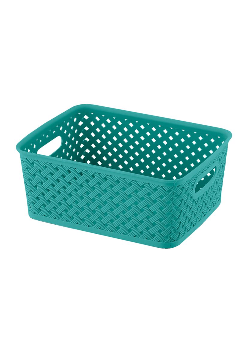Traditional Woven Collection Shallow Large Organization Bins