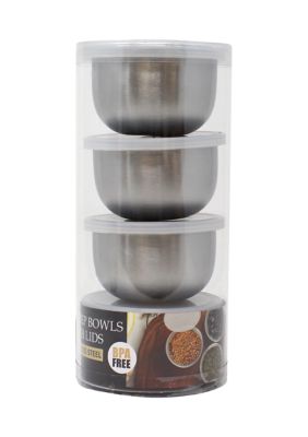 Bombay Stainless Steel Prep Bowls with Lids - Set of 4