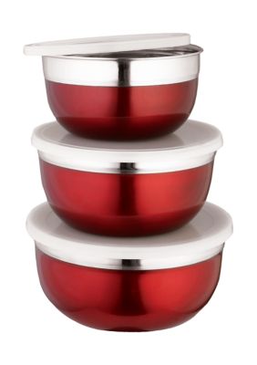 Bombay Stainless Steel Prep Bowls with Lids - Set of 4