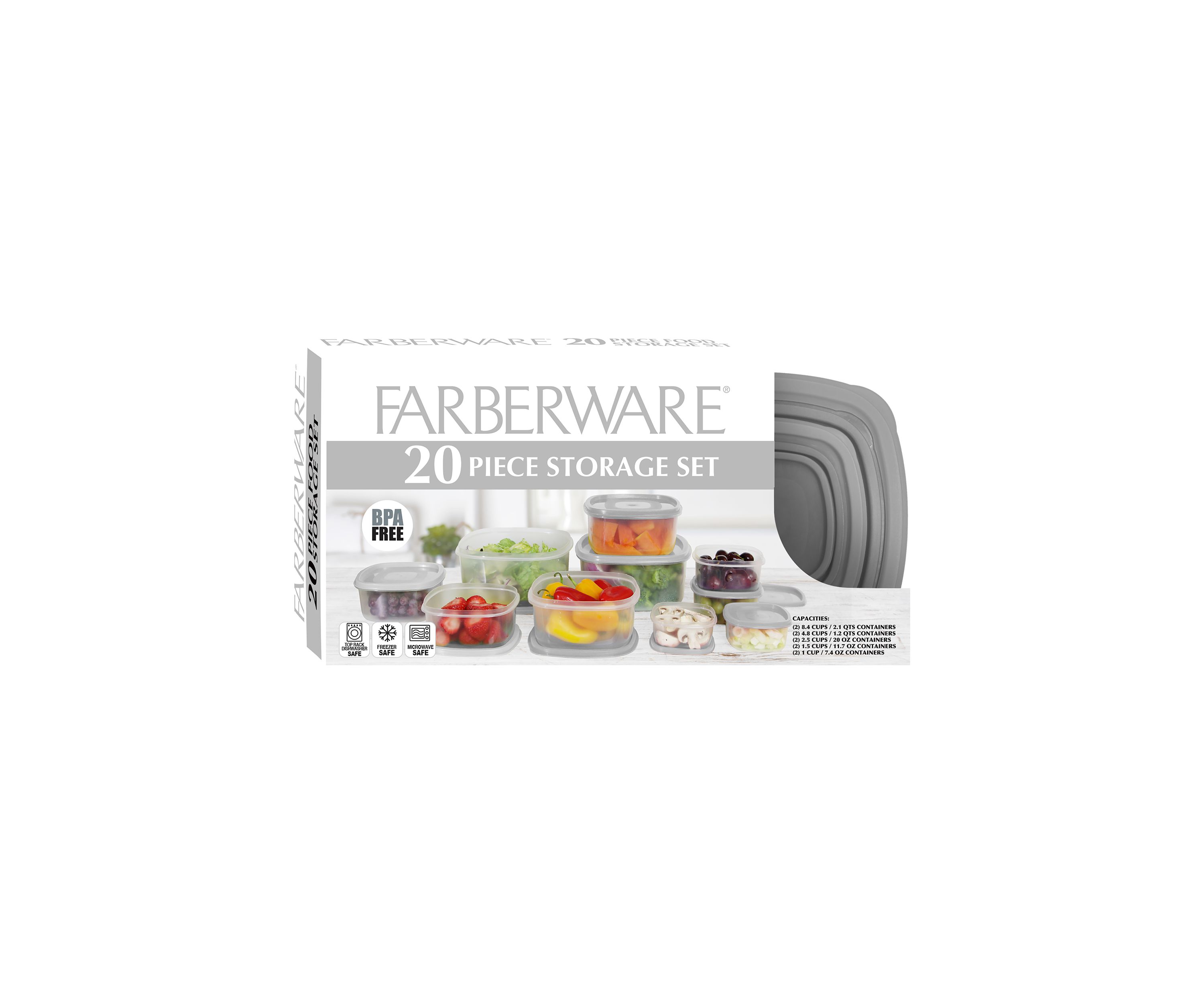  20 Piece Food Storage Container Set 