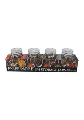 Farberware Spice Jars with Clip Lids Set of 4