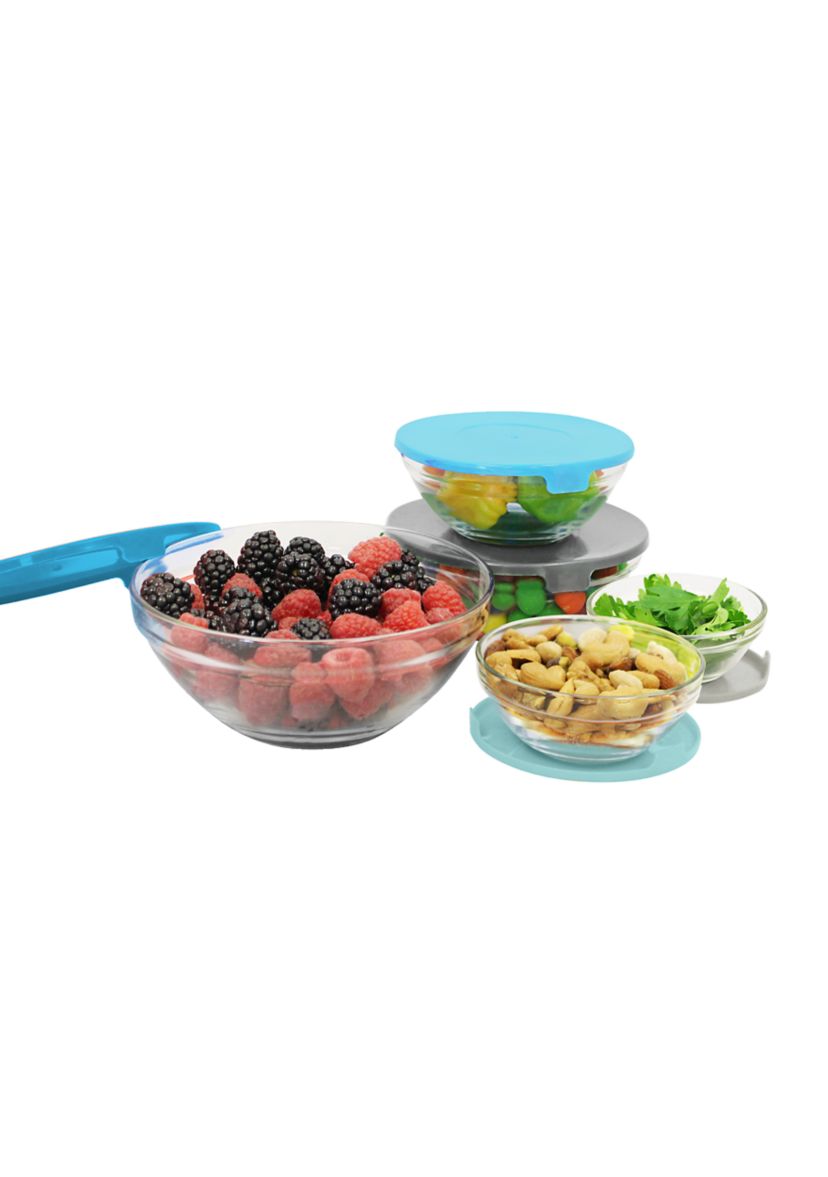 Set of 5 Glass Storage Bowls
