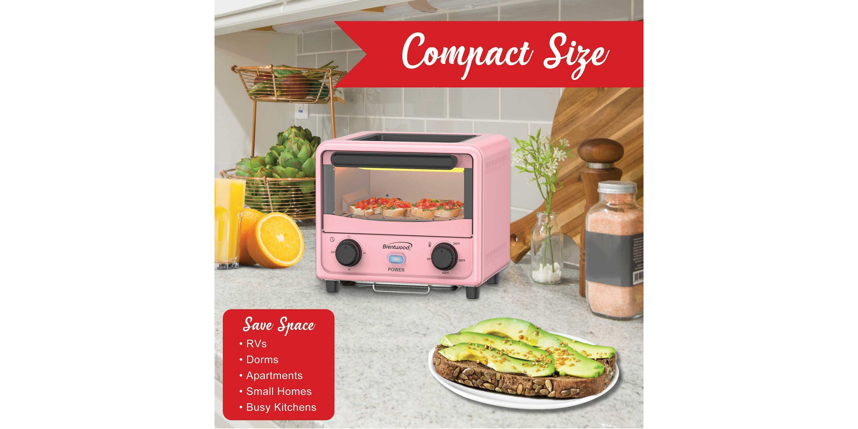 500-Watt Stainless Steel Mini Toaster Oven