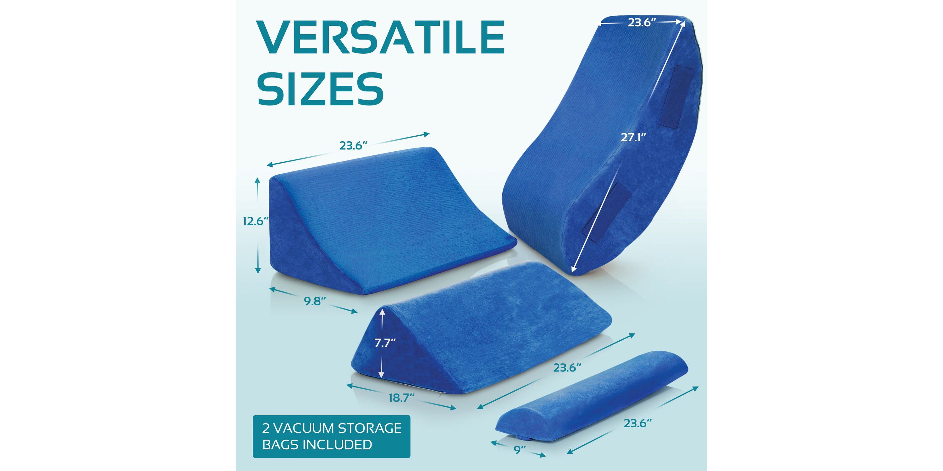 4-Piece Orthopedic Bed Wedge Pillows Set