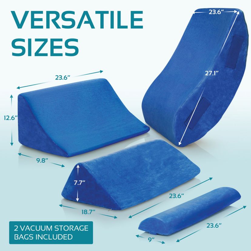 4-Piece Orthopedic Bed Wedge Pillows Set