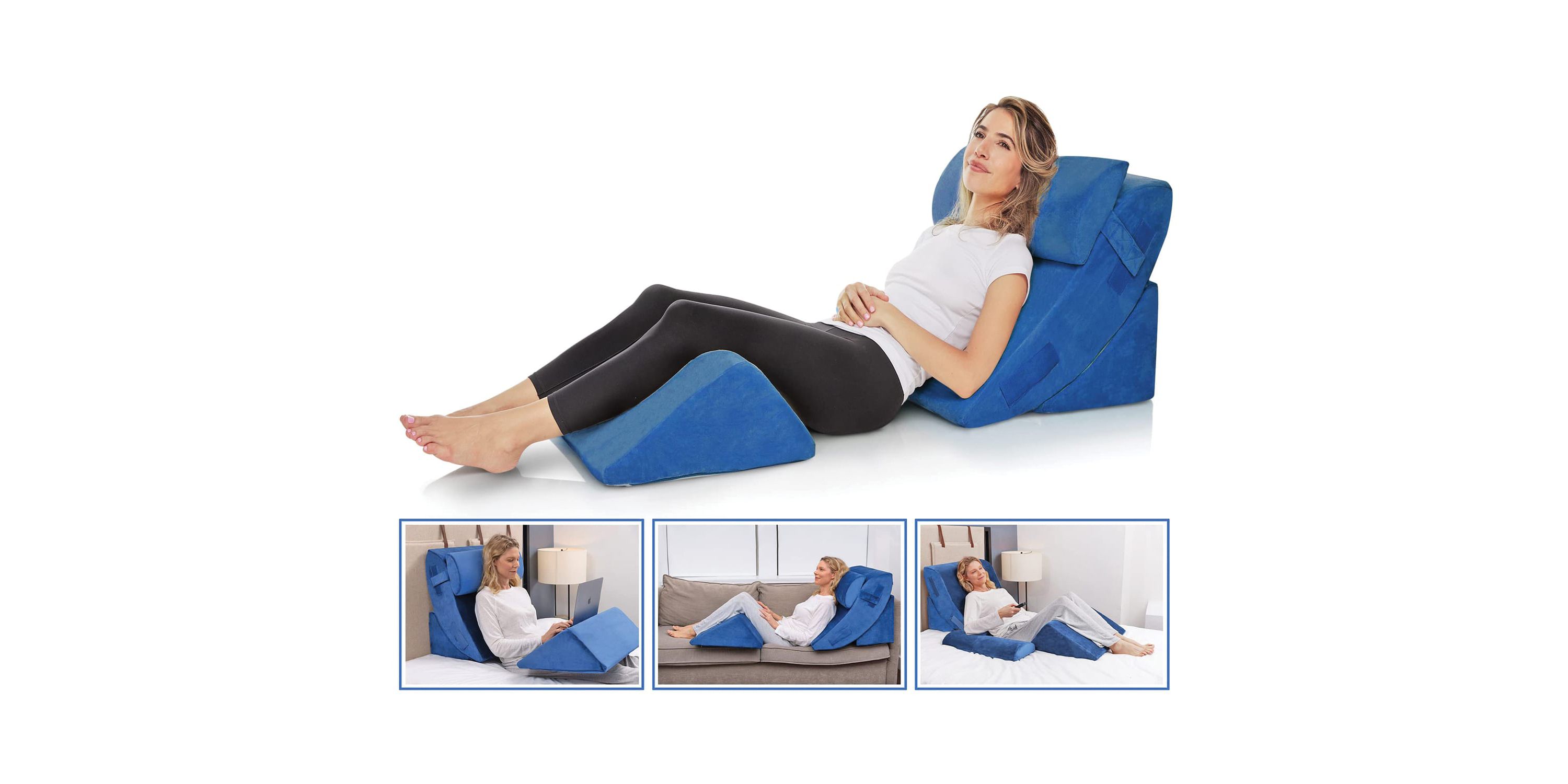 4-Piece Orthopedic Bed Wedge Pillows Set