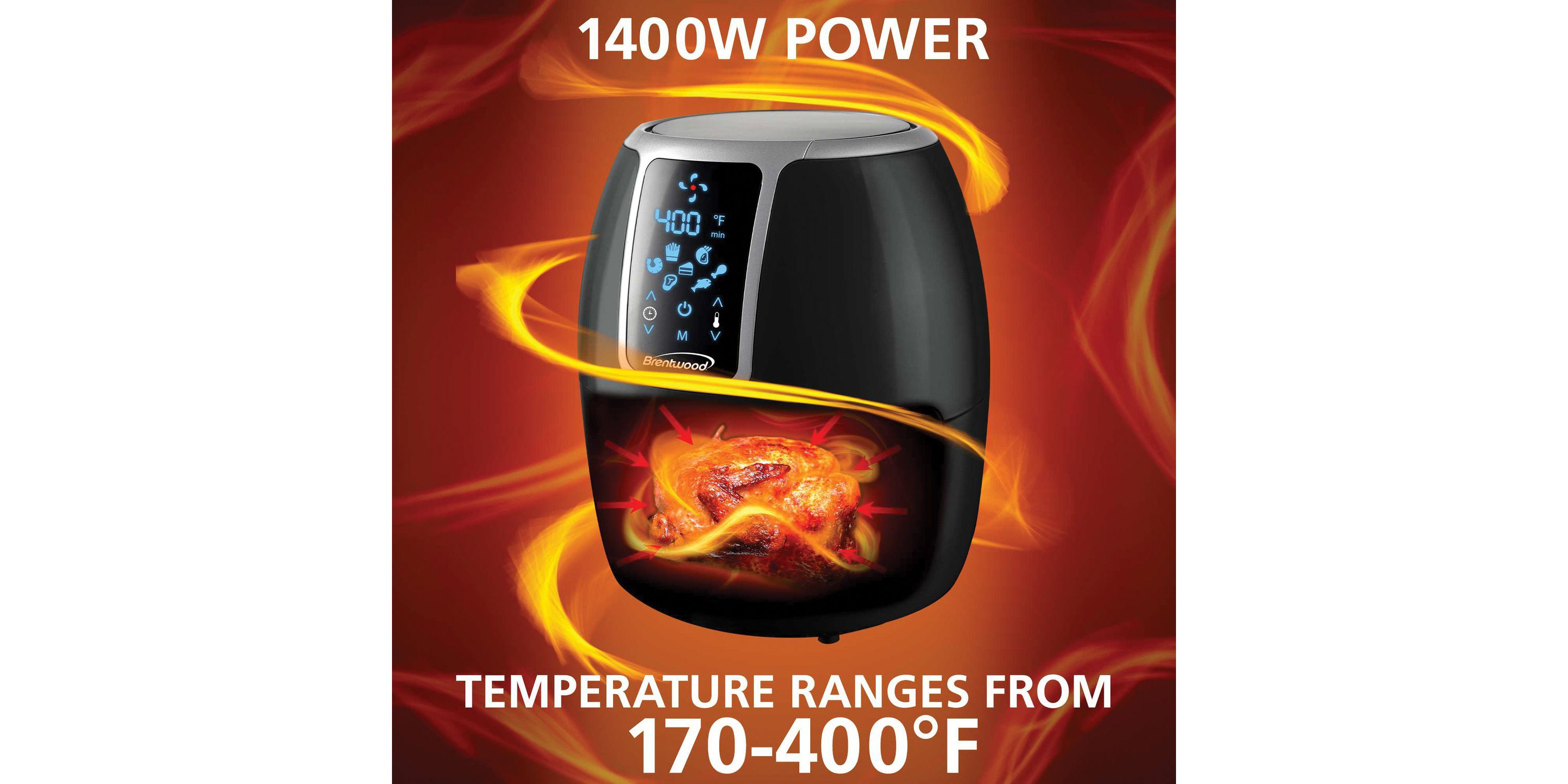 4-Qt. 1,400-Watt Electric Digital Air Fryer