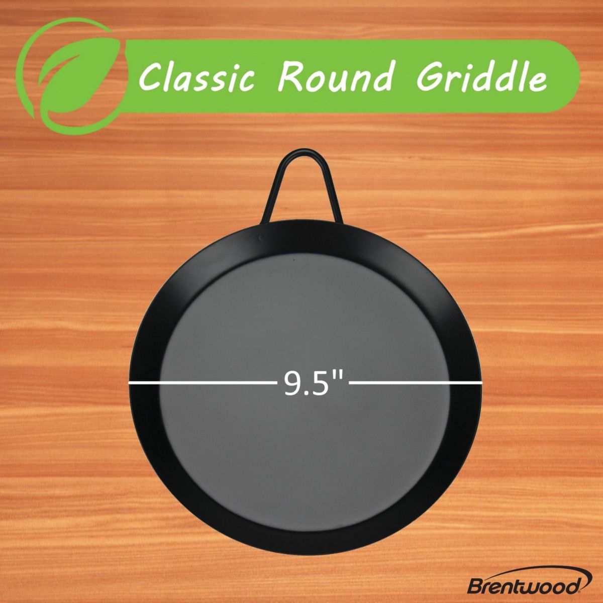 Carbon Steel Nonstick Comal Griddle (9.5 Inch, Single Burner)