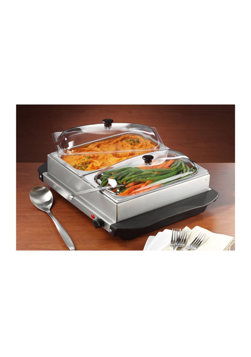 3-Quart 2-Pan Buffet Server and Warming Tray