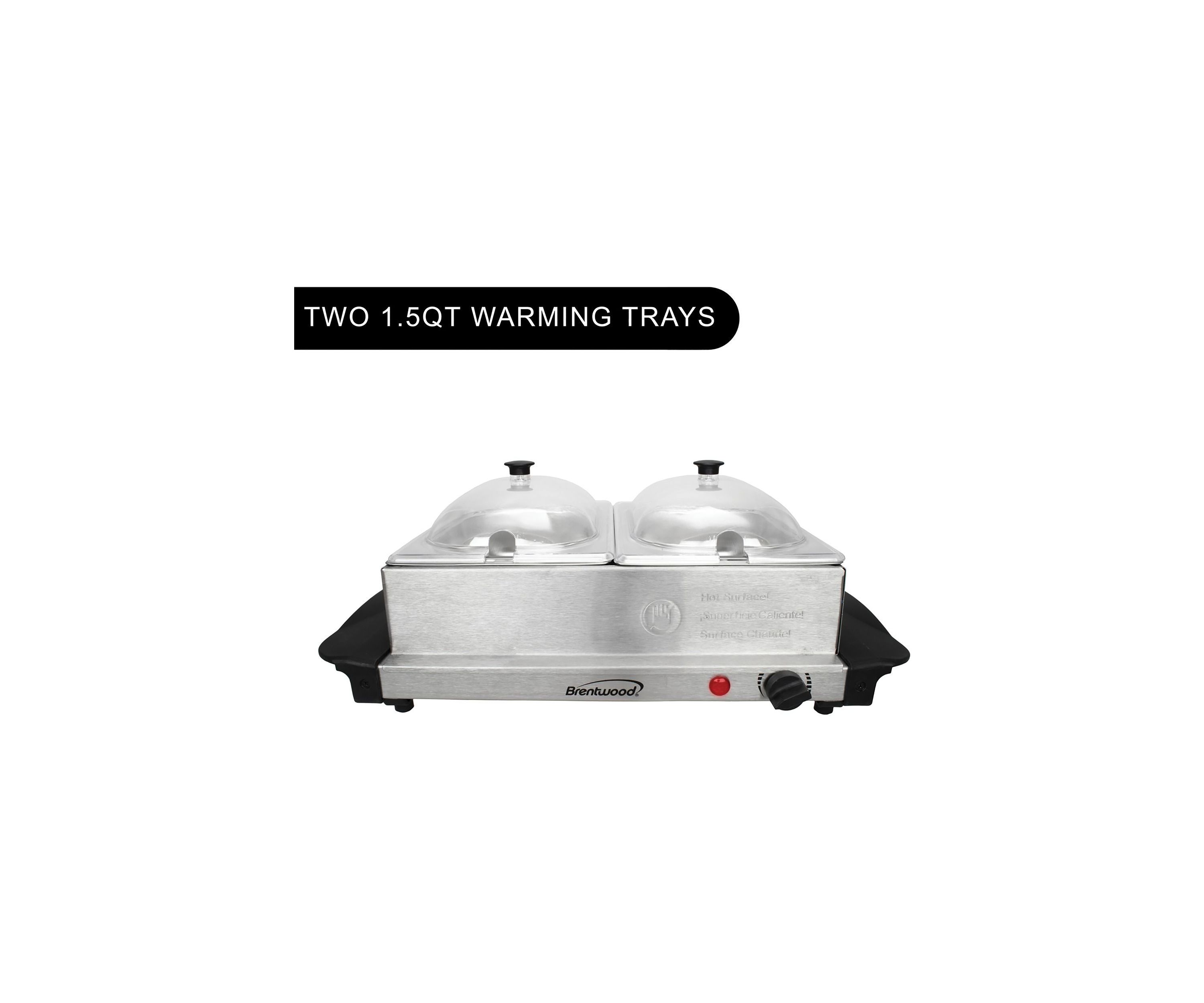 3-Quart 2-Pan Buffet Server and Warming Tray