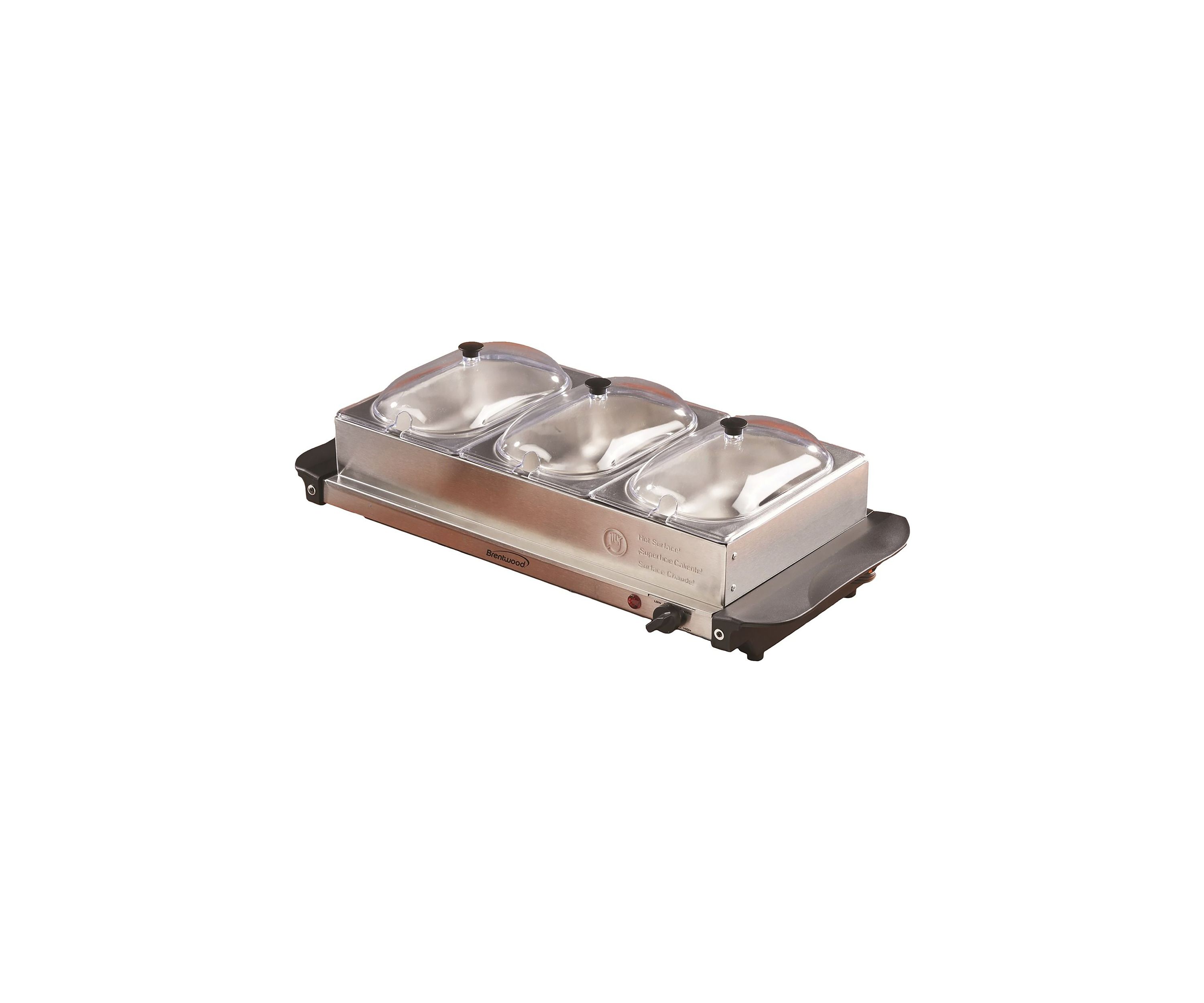 4.5-Quart 3-Pan Buffet Server & Warming Tray