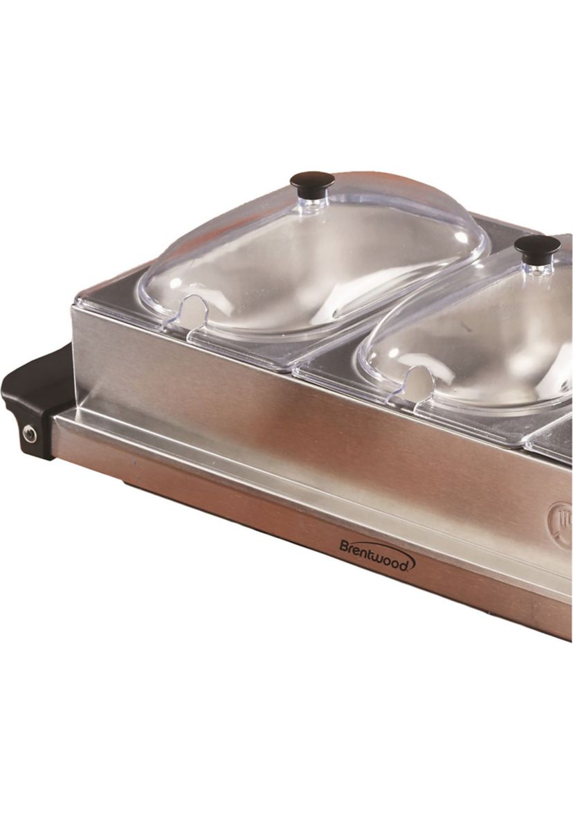 4.5-Quart 3-Pan Buffet Server & Warming Tray