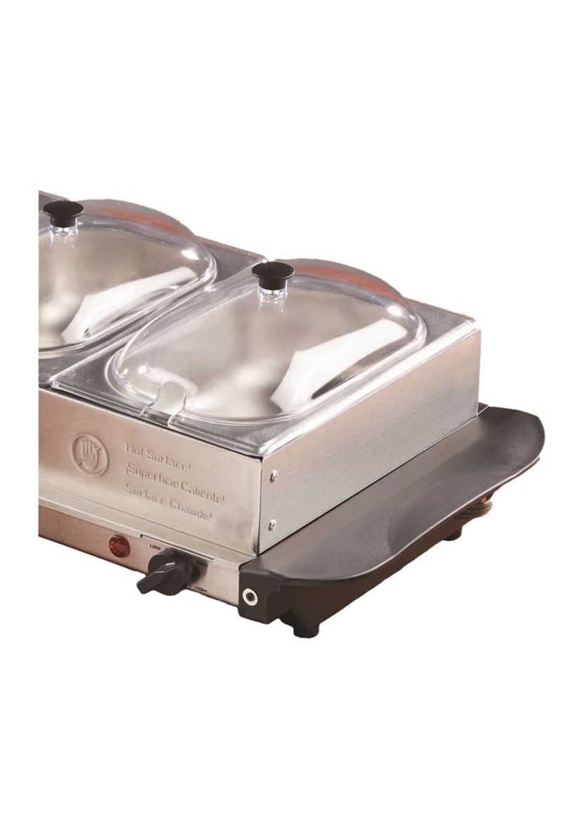 4.5-Quart 3-Pan Buffet Server & Warming Tray