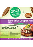 2-Piece Nonstick Induction-Compatible Copper Fry Pan Set