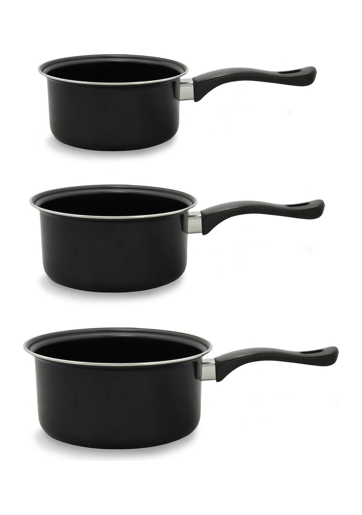3-Piece Nonstick Carbon Steel Saucepan Set