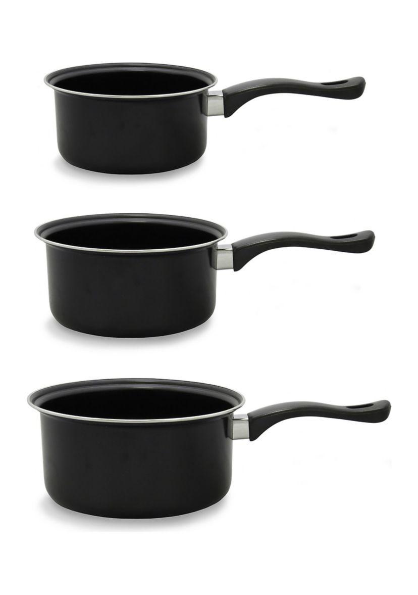 3-Piece Nonstick Carbon Steel Saucepan Set