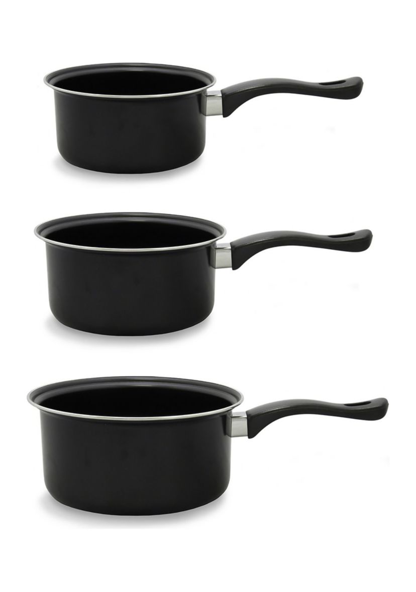 3-Piece Nonstick Carbon Steel Saucepan Set