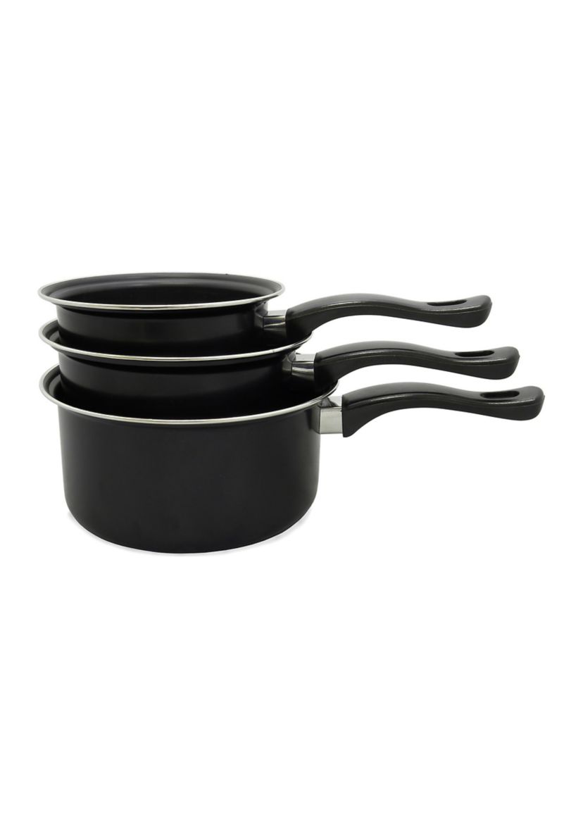 3-Piece Nonstick Carbon Steel Saucepan Set