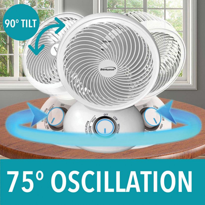 F-650MW 3-Speed 28-Watt 6-In. Oscillating Air Circulator Desktop Fan