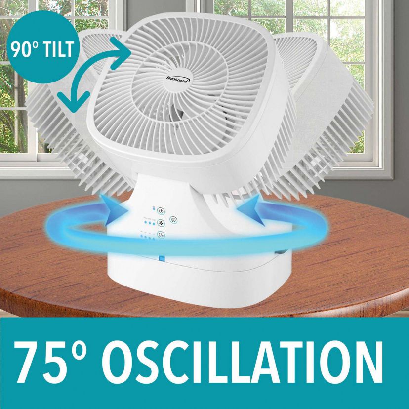 F-900RW 3-Speed 28-Watt 8-In. Oscillating Air Circulator Desktop Fan with Remote and Timer