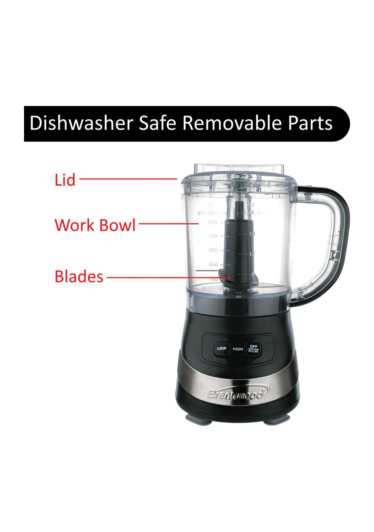  3-Cup Food Processor (Black) 