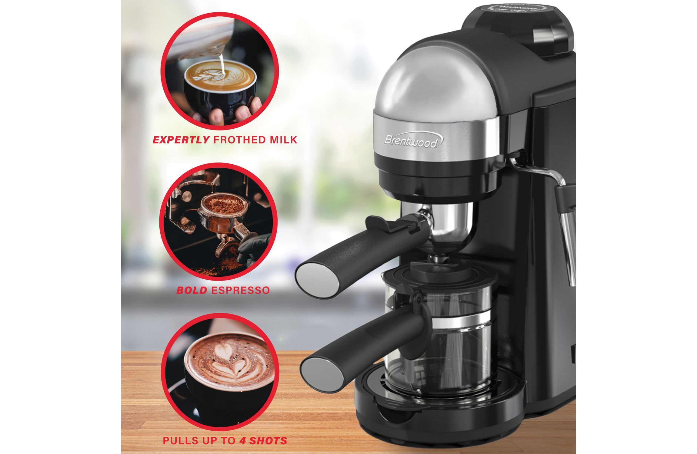 20-Ounce 800-Watt Espresso and Cappuccino Maker